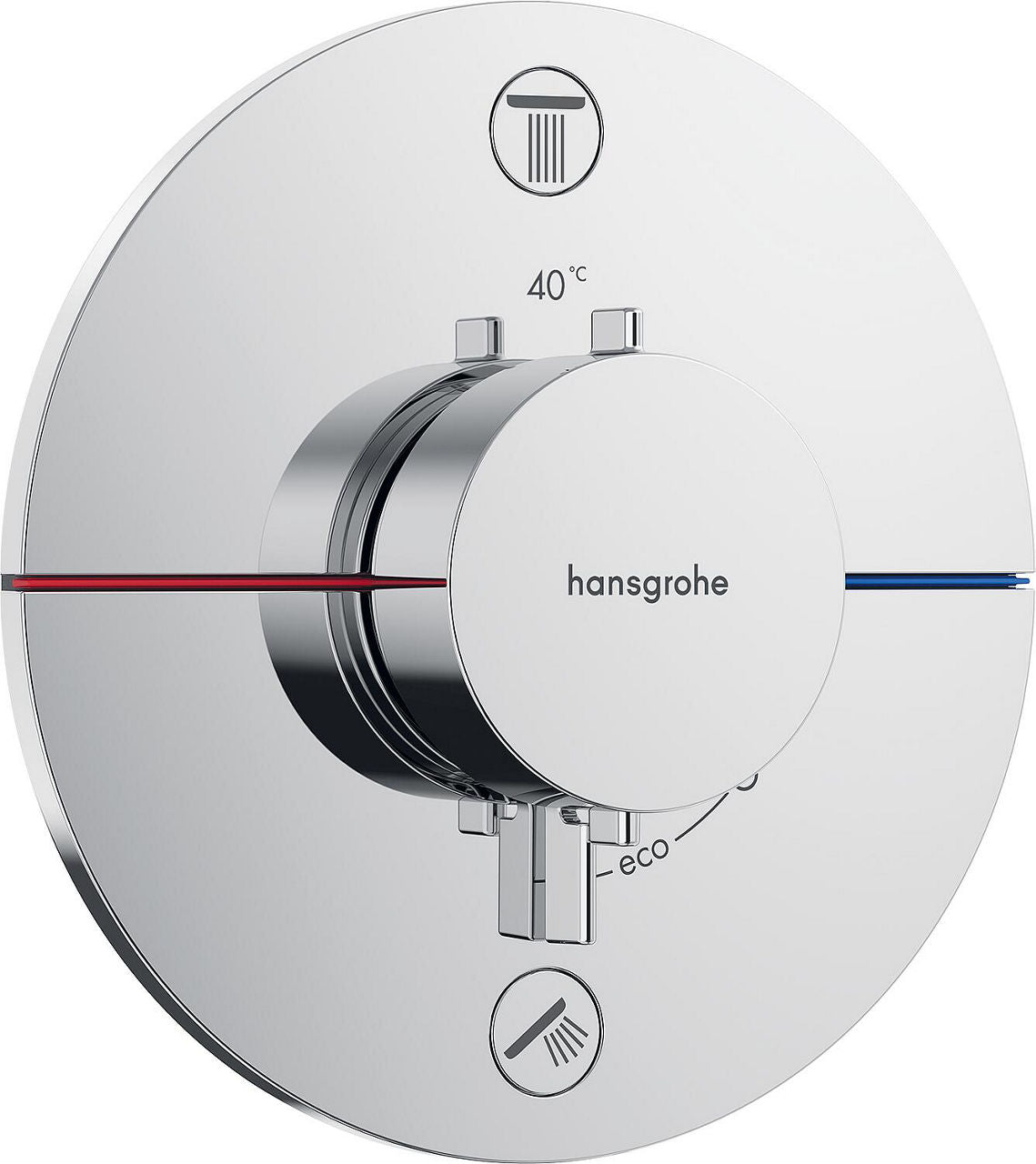 Thermostatique douche encastré Hansgrohe ShowerSelect Comfort E 2 sorties chromé