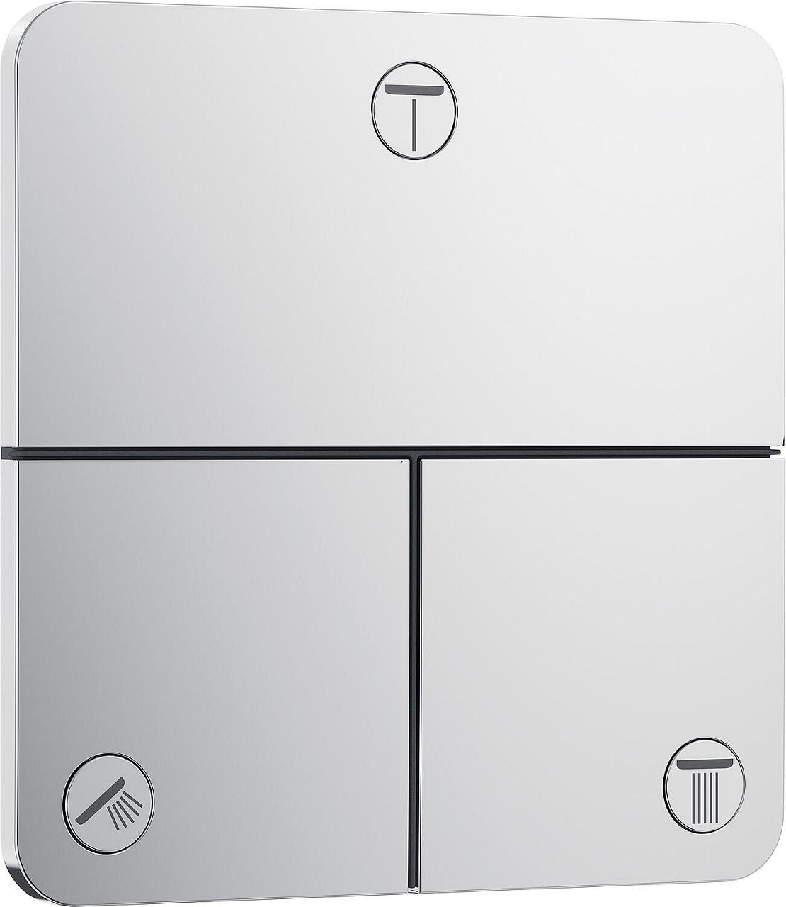 Robinet d'arrêt encastré Hansgrohe ShowerSelect Comfort E set de finition 3 sorties