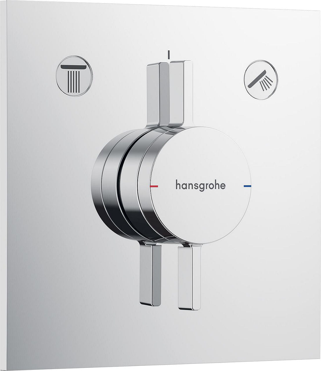 Mitigeur encastré Hansgrohe DuoTurn E 2 sorties chromé rosace Ø 155 mm