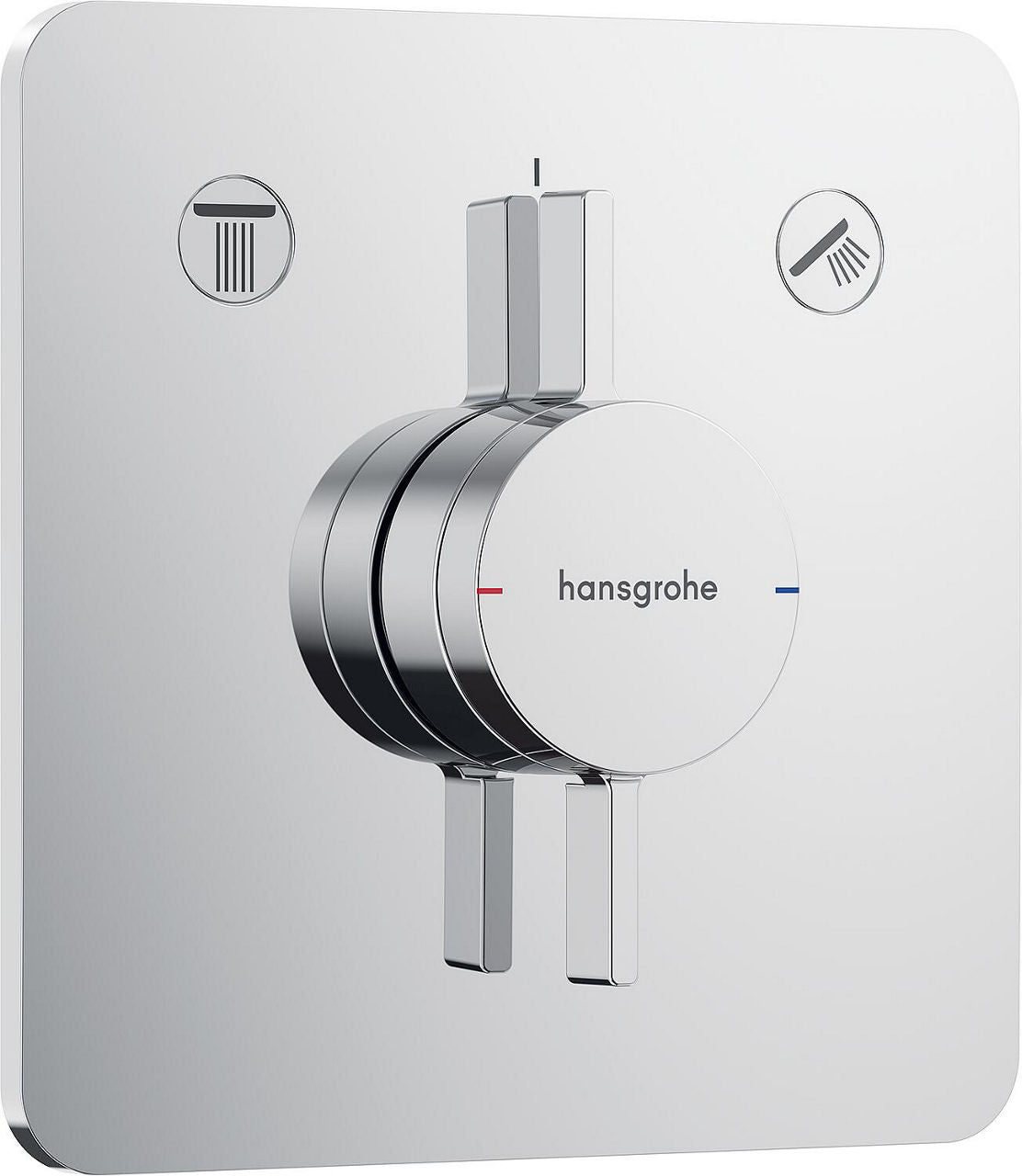 Mitigeur encastré Hansgrohe DuoTurn E 2 sorties chromé rosace Ø 155 mm