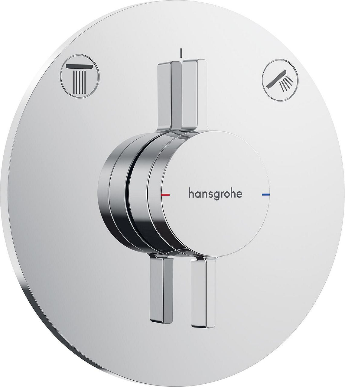 Mitigeur encastré Hansgrohe DuoTurn E 2 sorties chromé rosace Ø 155 mm