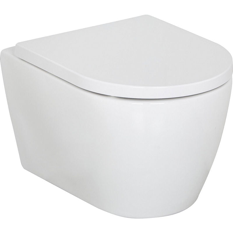 Pack combiné Evenes Aimera Compact WC suspendu sans bride de rinçage avec Abattant WC fermeture douce