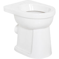 WC au sol à fond plat Geberit Renova Comfort barrierefrei, surélevé L x H x P : 355x450x475mm, sortie horizontale, blanc, 50 mm surélevé