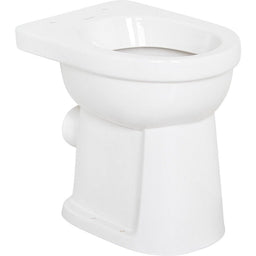 WC au sol à fond plat Geberit Renova Comfort barrierefrei, surélevé L x H x P : 355x450x475mm, sortie horizontale, blanc, 50 mm surélevé