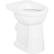 WC au sol à fond plat Geberit Renova Comfort, surélevé L x H x P : 355x490x470mm, sortie horizontale, blanc, 90 mm surélevé