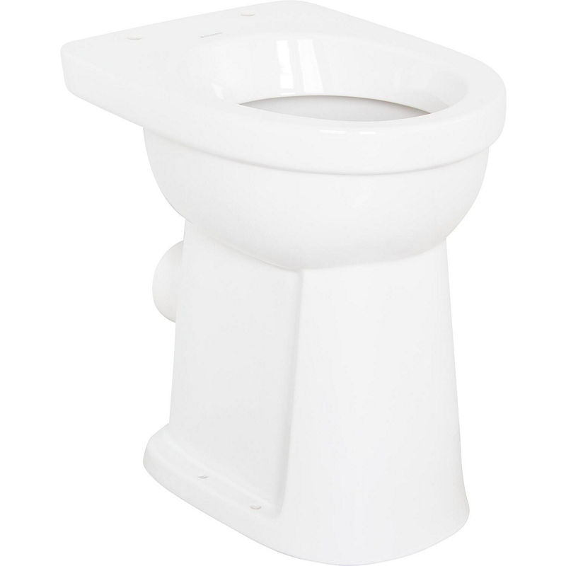 WC au sol à fond plat Geberit Renova Comfort, surélevé L x H x P : 355x490x470mm, sortie horizontale, blanc, 90 mm surélevé