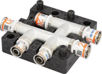 Pièce en T croisée S-Sertir Uponor HK Plus avec boîte d'isolation