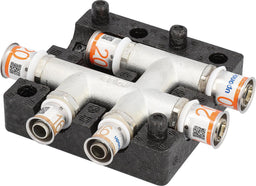 Pièce en T croisée S-Sertir Uponor HK Plus avec boîte d'isolation