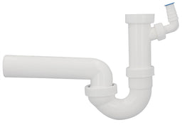 Siphon tubulaire pour éviers Dallmer type 100/1, DN50 (2") x DN50, plastique blanc