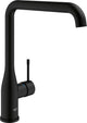 Mitigeur d'évier Grohe Essence, bec pivotant saillie 220 mm phantom black