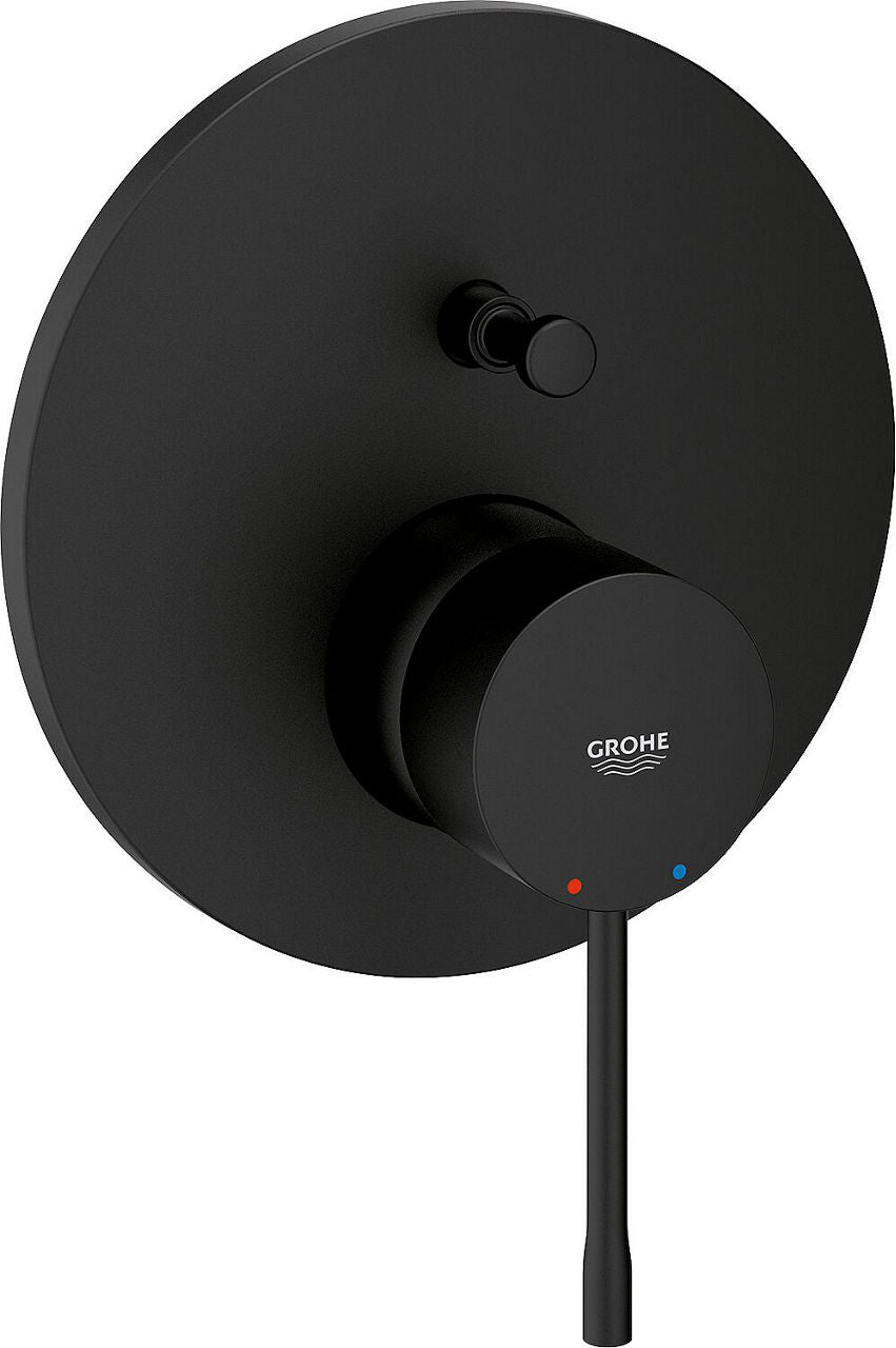 Mitigeur bain/douche encastré Grohe Essence rosace Ø 158 mm phantom black
