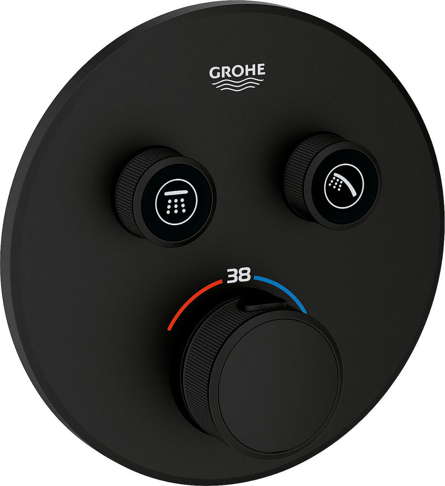 Thermostatique douche encastré Grohe Grohtherm SmartControl 2 sorties phantom black