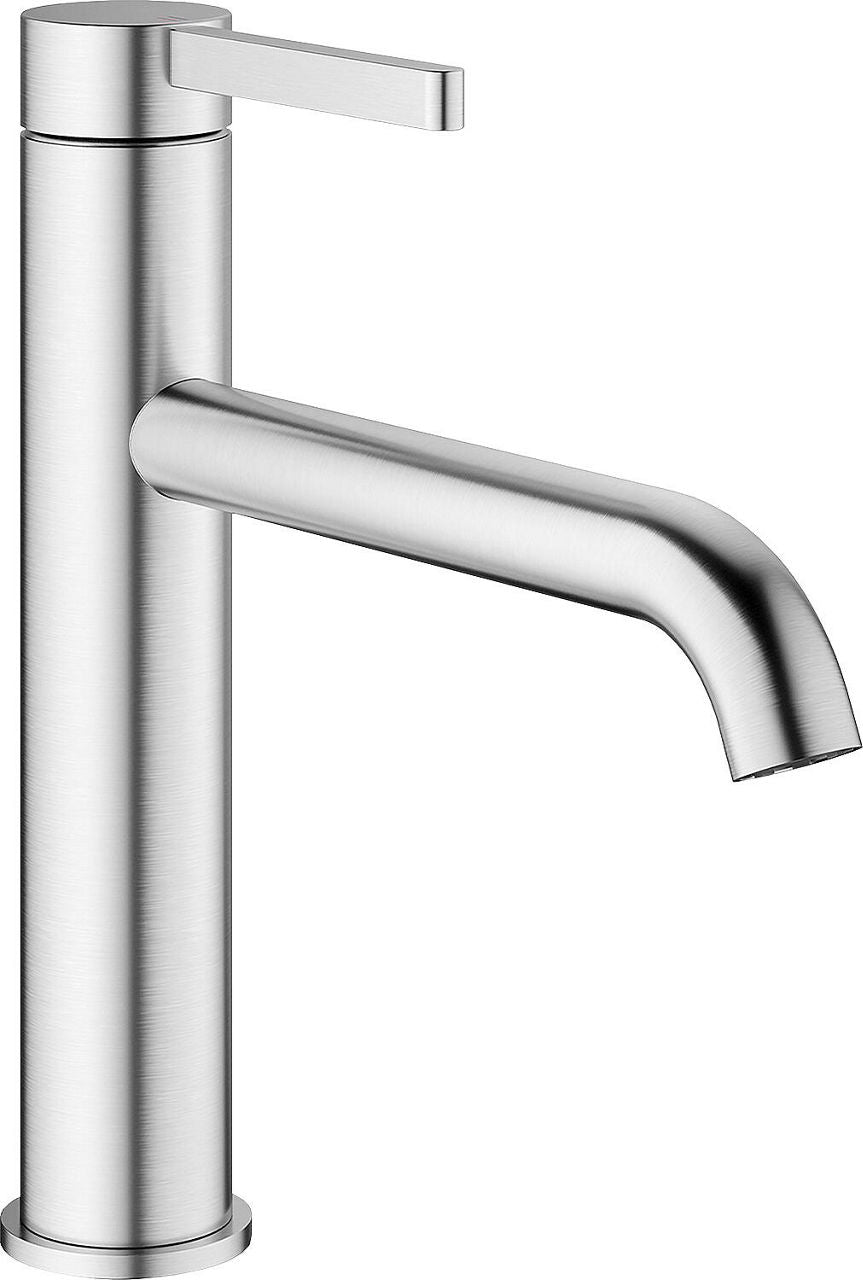 Mitigeur d'évier KWC Bevo E Bec orientable Saillie 210 mm inox brossé