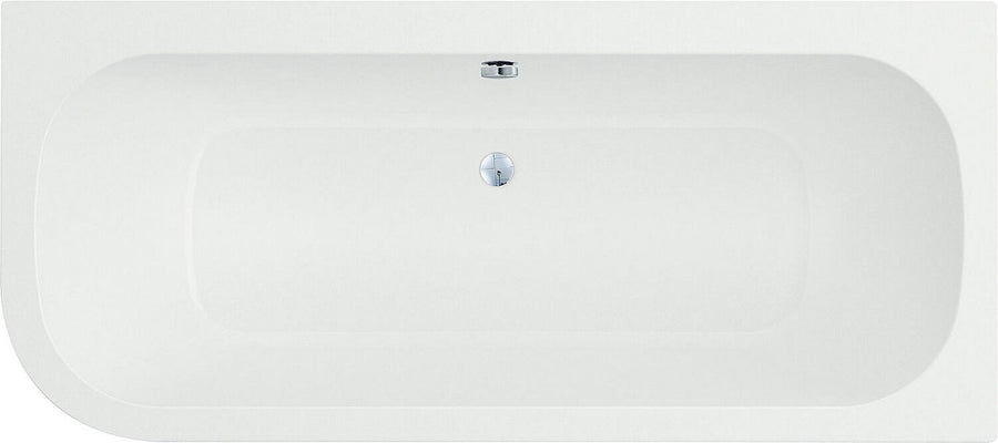Baignoire d'angle Loup arrondie à gauche 180x58x80 cm acrylique blanc