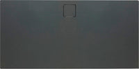 Receveur de douche Hüppe EasyFlat rectangulaire en fonte minérale, évacuation sur le côté long