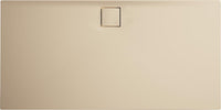 Receveur de douche Hüppe EasyFlat rectangulaire en fonte minérale, évacuation sur le côté long