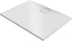 Receveur de douche Hüppe EasyFlat rectangulaire en fonte minérale, évacuation sur le côté long