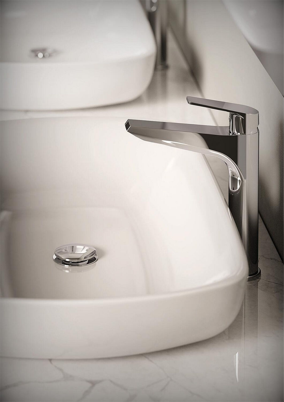 Mitigeur de lavabo Evenes Gastona saillie 152mm chromé haute exécution