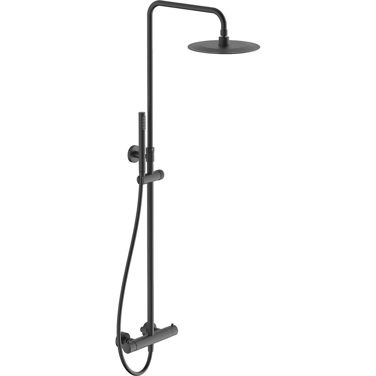 Systeme de douche thermostatique Comallo 2.0 graphite avec barre telescopique