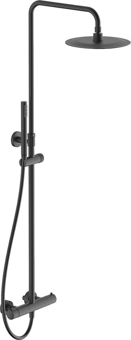 Systeme de douche thermostatique Comallo 2.0 graphite avec barre telescopique