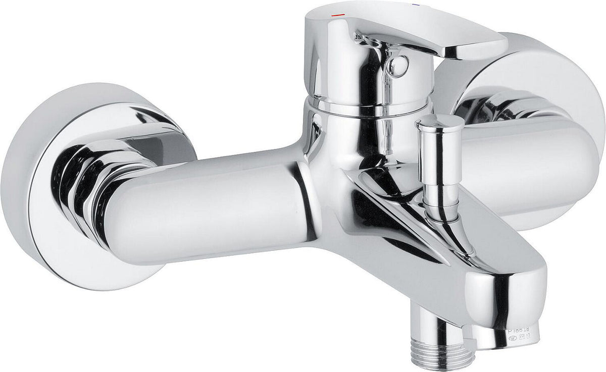 Mitigeur bain/douche apparent Heinrich Schulte Alpha 100 saillie 152 mm chromé