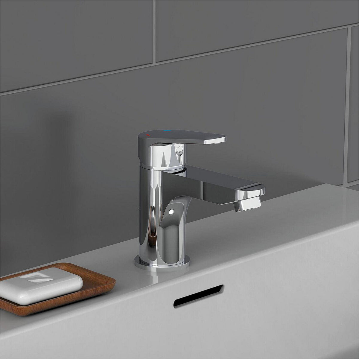 Mitigeur de lavabo Evenes Nevado saillie 125mm chromé