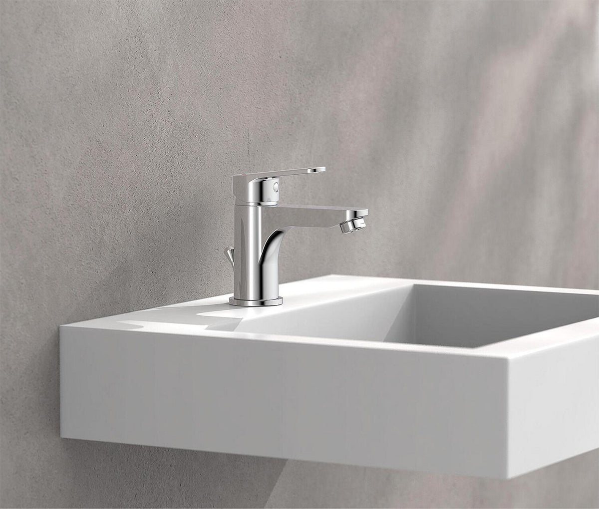 Mitigeur de lavabo Evenes Nevado saillie 125mm chromé