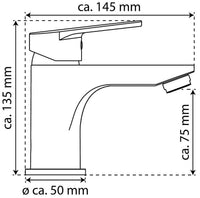 Mitigeur de lavabo Evenes Nevado saillie 125mm chromé