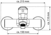 Mitigeur bain/douche apparent Nevado saillie 150 mm chromé