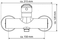 Mitigeur douche apparent Nevado saillie 58 mm chromé