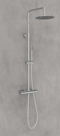 Colonne de douche thermostatique Tanos avec pomme Ø250mm et douchette chrome