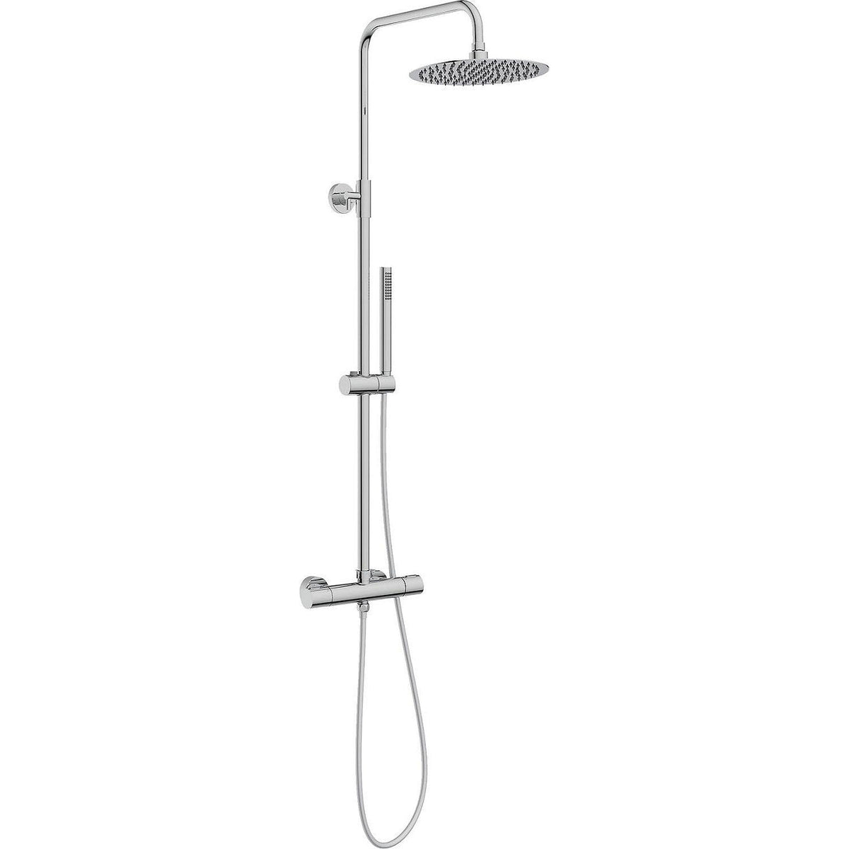 Tanos Thermostat-Duschsäule mit ø250mm Kopfbrause und Handbrause, chrom