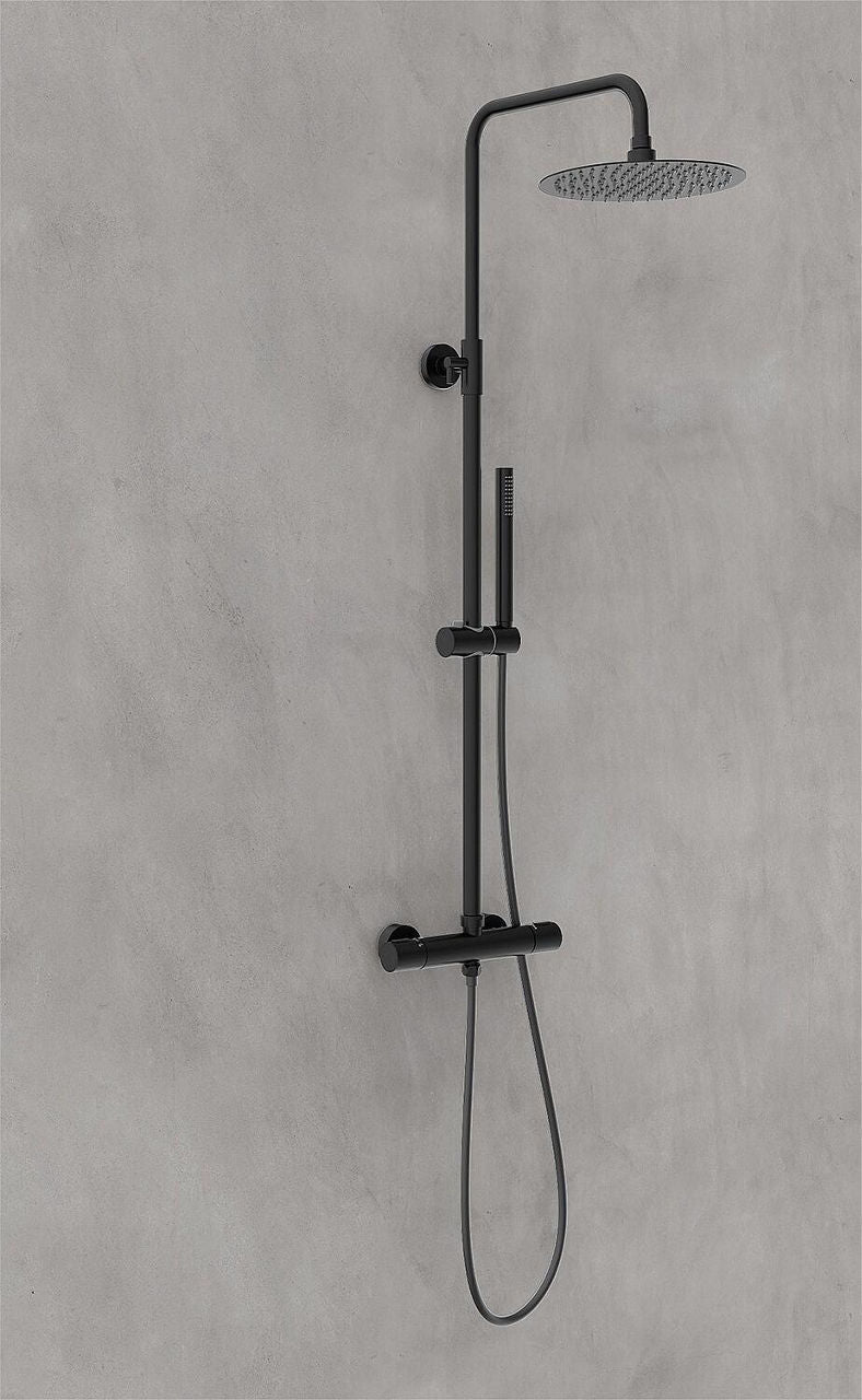 Colonne de douche thermostatique Tanos avec pomme Ø250mm et douchette chrome