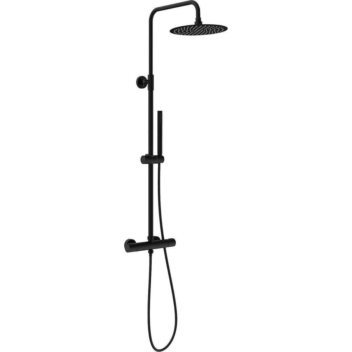 Tanos Thermostat-Duschsäule mit ø250mm Kopfbrause und Handbrause, chrom