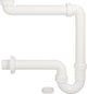Siphon tubulaire à faible encombrement plastique blanc DN40 (1 1/2") x 40mm incluant réducteur DN32 (1 1/4")