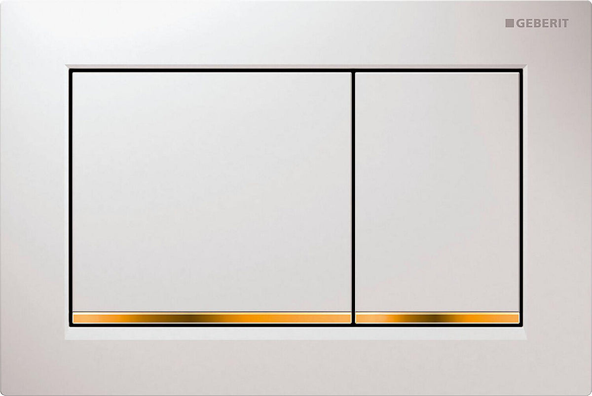 Plaque de commande Geberit Omega 20 Square, rinçage à 2 quantités
