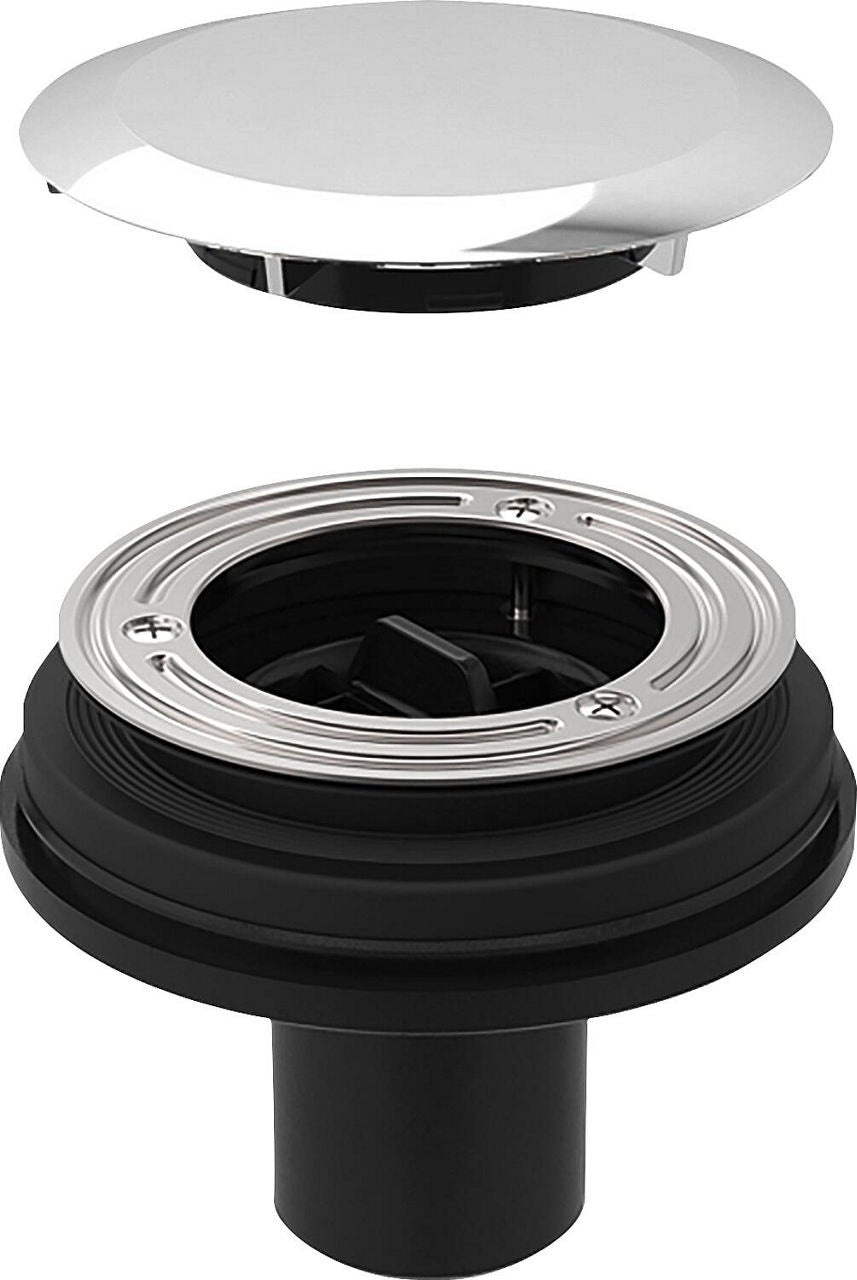 Écoulement de receveur de douche Geberit Ø90 mm avec couvercle chromé brillant