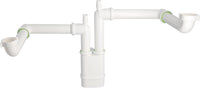 Siphon gain de place pour double évier DN 40