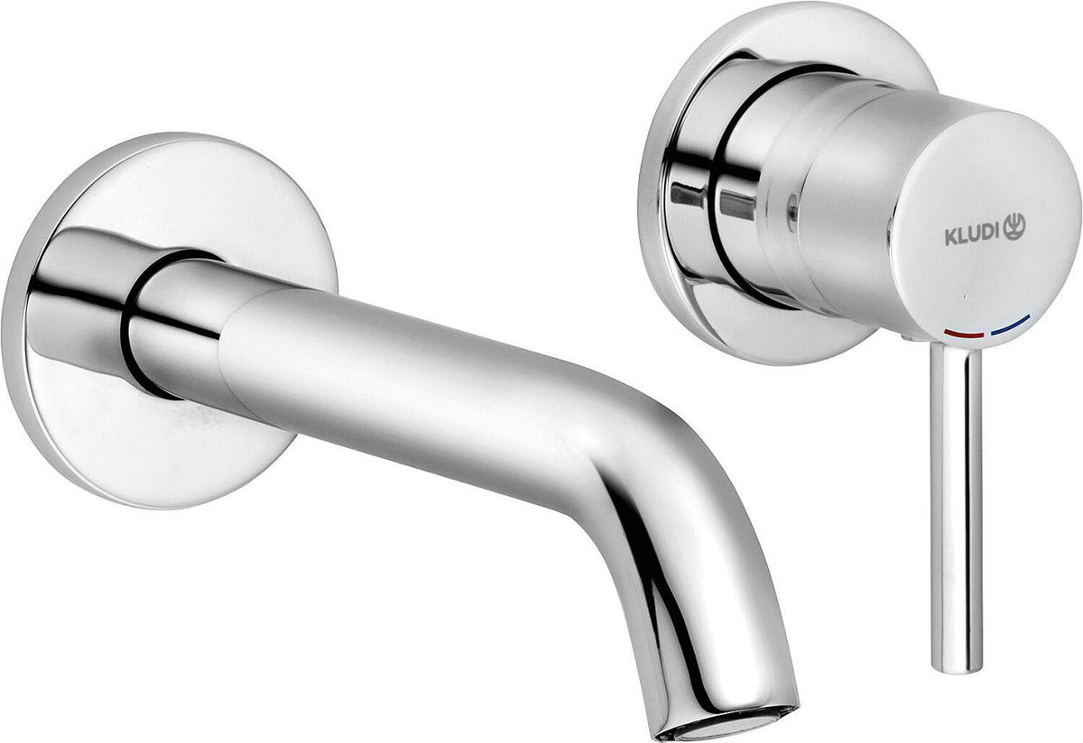 Mitigeur de lavabo mural Kludi BOZZ saillie 230 mm chromé