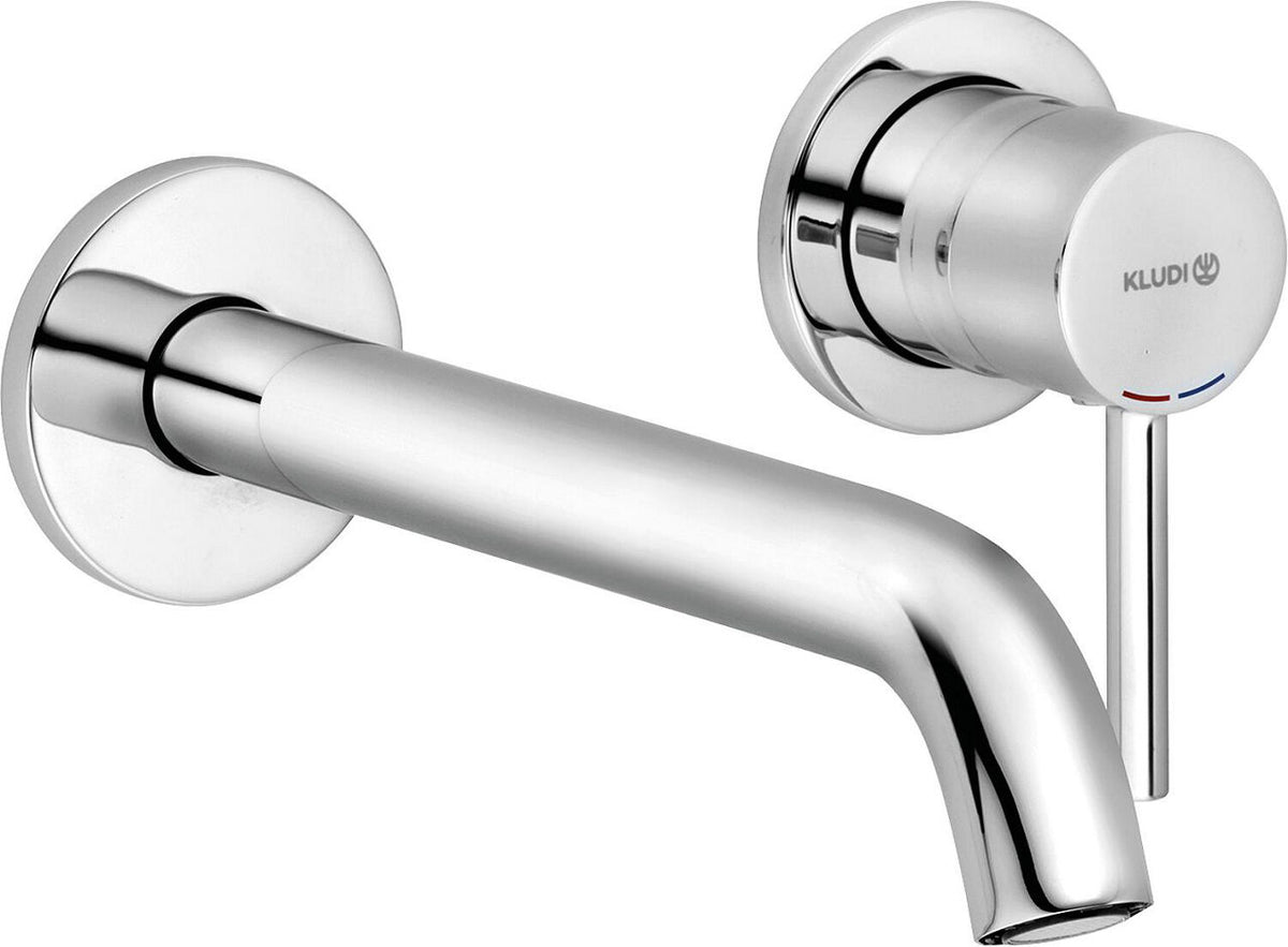 Mitigeur de lavabo mural Kludi BOZZ saillie 180 mm chromé