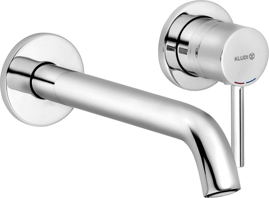 Mitigeur de lavabo mural Kludi BOZZ saillie 180 mm chromé