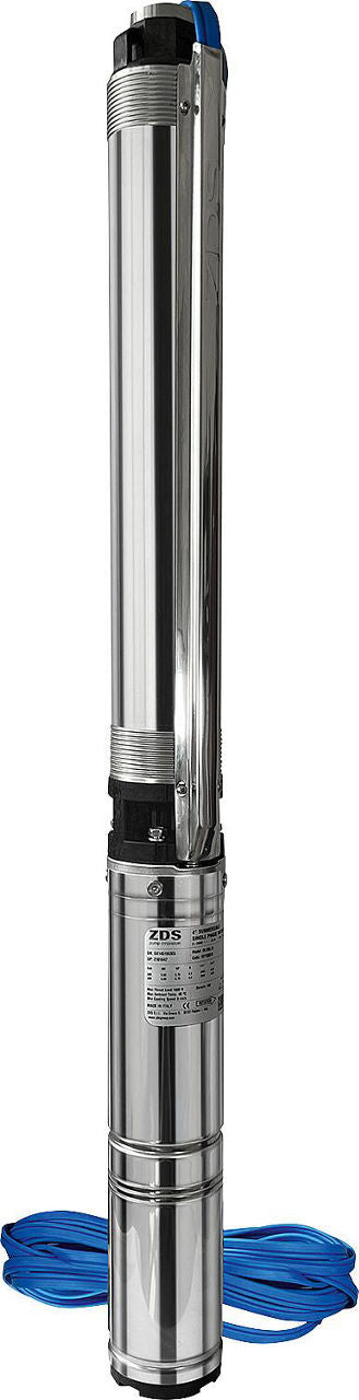 Pompe immergée de forage ZDS QPGo 4 (moteur refroidi par huile, sans protection marche à sec)