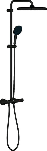 Colonne de douche Grohe Tempesta 250 Cube avec thermostatique, noir mat