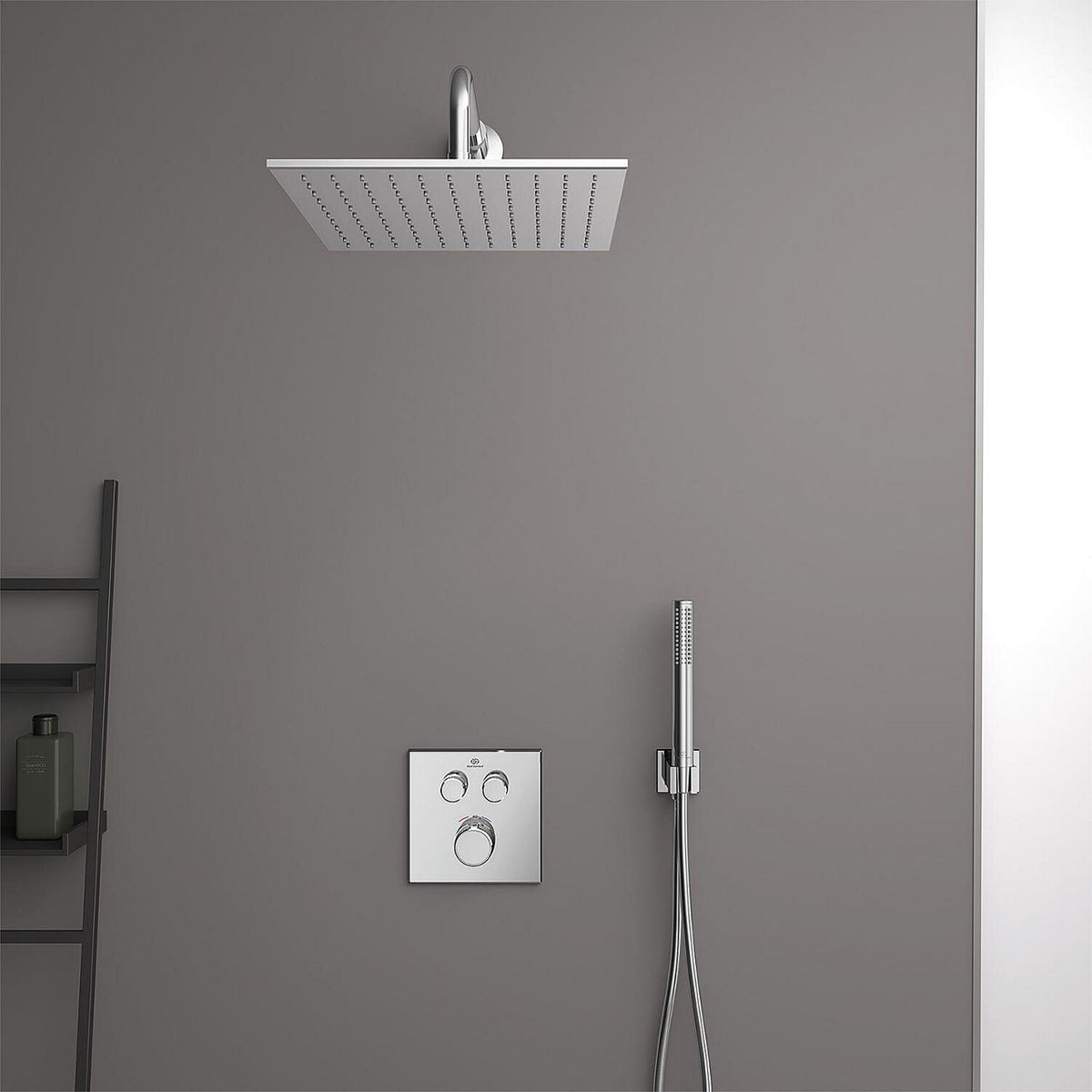 Pomme de douche Ideal Standard Idealrain Cube 300 x 300 mm métal chromé
