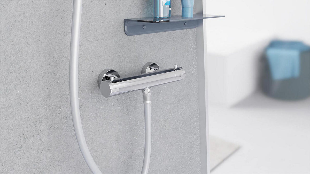 Thermostatique douche apparent Perico saillie 70 mm chromé