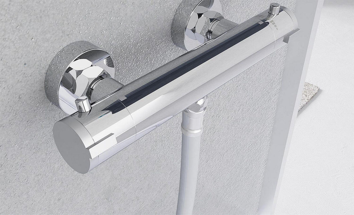 Thermostatique douche apparent Perico saillie 70 mm chromé