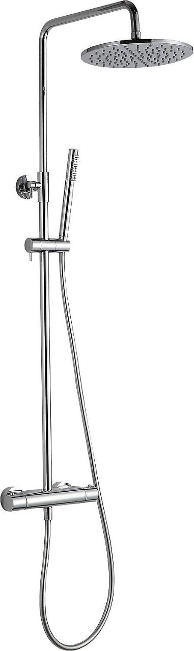 Colonne de douche Serdini thermostatique avec pomme de tete ø 250mm et douchette chrome