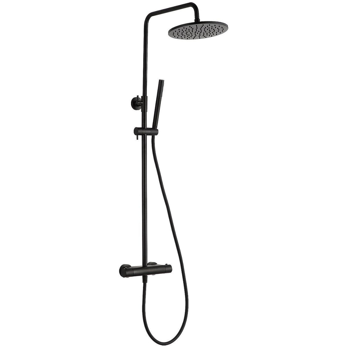 Serdini Thermostatic Shower Column with Ø 250mm Overhead Shower and Chrome Hand Shower