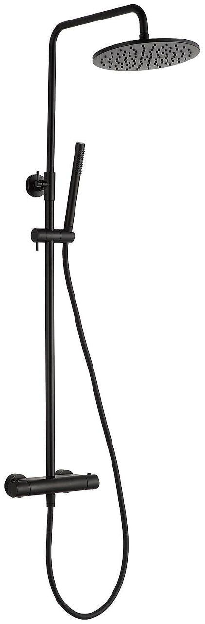 Colonne de douche Serdini thermostatique avec pomme de tete ø 250mm et douchette chrome