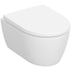 WC suspendu à fond creux Geberit ICon saillie réduite blanc, sans bride de rinçage, avec KeraTect, L x H x P :360x378x490mm